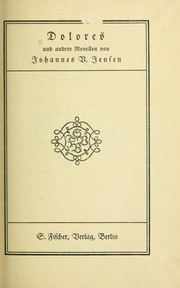 Cover of: Dolores, und andere Novellen