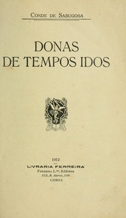 Cover of: Donas de tempos idos by Sabugosa, António Maria José de Melo César e Meneses conde de
