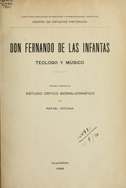 Cover of: Don Fernando de Las Infantas, teólogo y músico by Rafael Mitjana