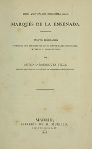 Cover of: Don Cenon de Somodevilla, marqués de la Ensenada by Antonio Rodríguez Villa