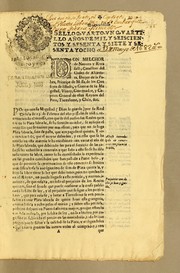 Cover of: Don Melchor de Nauarra y Rocafull, cauallero del Orden de Alcantara, duque de la Palata, principe de Massa, de los Consejos de Estado, y Guerrra de su Magestad, virrey, gouernador, y capitan general de estos Reynos del Peru, Tierrafirme, y Chile, &c: Por quanto su Magestad (Dios le guarde) por su real cedula de 13. de febrero del año passado de 1680. reconociendo el excesso, con que se defraudan sus reales quintos en la plata labrada ..