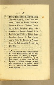 Don Teodoro de Cróix, caballero de Cróix, y del Orden Teutonico by Peru (Viceroyalty)