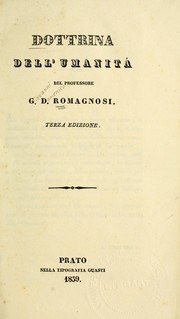 Cover of: Dottrina dell'umanità