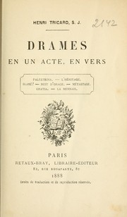 Drames en un acte, en vers by Henri Tricard