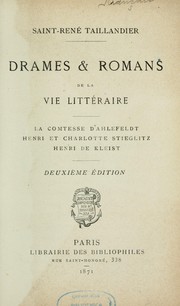 Drames & romans de la vie littéraire by Taillandier, St. Réné