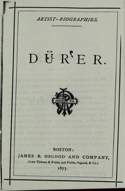 Cover of: Dürer