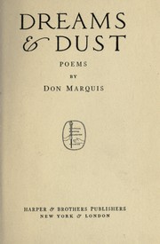 Cover of: Dreams & dust, poems by Don Marquis