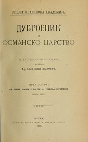 Cover of: Dubrovnik i Osmansko carstvo by Lujo Vojnović