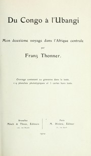 Cover of: Du Congo à l'Ubangi: mon deuxième voyage dans l'Afrique centrale