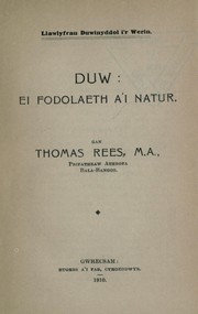 Cover of: Duw: ei fodolaeth a'i natur