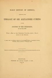 Cover of: Early history of Georgia