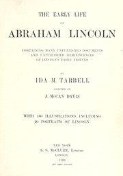 Cover of: The Early life of Abraham Lincoln by Ida Minerva Tarbell