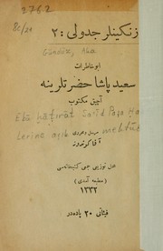 Cover of: Ebū hāṭirāt Sa'īd Paşa Ḥażretlerine açiḳ mektūb