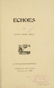 Cover of: Echoes
