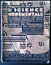 Cover of: Memento de la science ornementale dans laquelle sont présentés l'étude des lois de composition ... by Daniel Duvillé