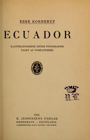 Cover of: Ecuador: Illustrationer efter fotografier taget af forfatteren