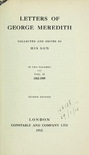 Cover of: Letters: Collected and edited by his son