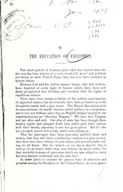 Cover of: The education of freedmen