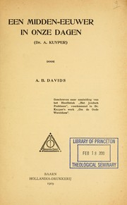 Cover of: Een midden-eeuwer in onze dagen: (Dr. A. Kuyper)