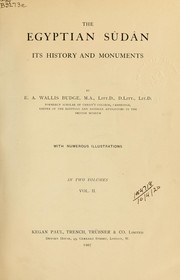 Cover of: The Egyptian Sudan: its history and monuments