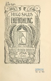 Cover of: Ehefruehling by Hugo Salus, Hugo Salus