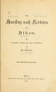 Cover of: Ein Ausflug nach Kerkyra und Athen by R. Gerold
