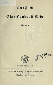 Cover of: Eine Handvoll Erde by Clara Viebig