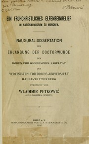 Cover of: Ein frühchristliches Elfenbeinrelief im Nationalmuseum zu München