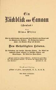 Cover of: Ein Reuckblick aus Canaan (Beulah) by Alma White, Alma White