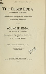 Cover of: The elder Edda of Saemund Sigfusson
