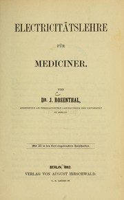 Cover of: Electricitätslehre für Mediciner