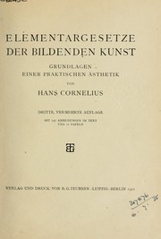 Cover of: Elementargesetze der bildenden kunst by Cornelius, Hans