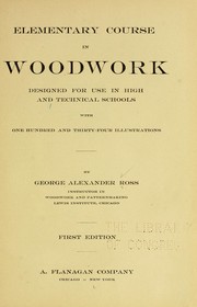Cover of: Elementary course in woodwork