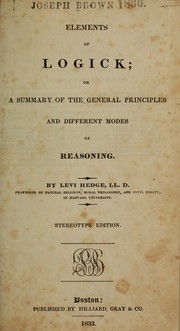 Cover of: Elements of logick