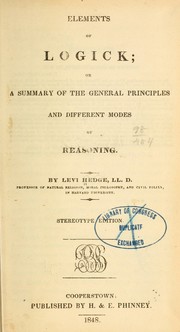 Cover of: Elements of logick