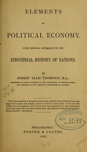 Cover of: Elements of political economy: with special reference to the industrial history of nations.