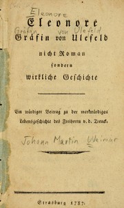 Cover of: Eleonore, Gräfin von Ulefeld: nicht Roman sondern wirkliche Geschichte