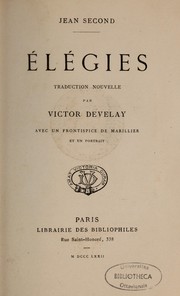 Cover of: Elégies