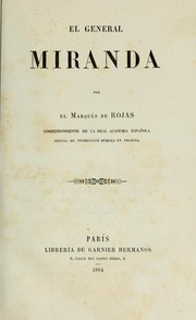 Cover of: El general Miranda by marqués de Rojas