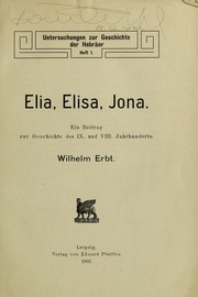 Elia, Elisa, Jona by Wilhelm Erbt