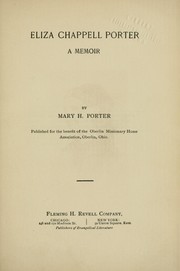 Cover of: Eliza Chappell Porter by Mary Harriet Porter