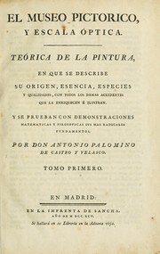 Cover of: El museo pictorico, y escala óptica ... by Antonio Palomino de Castro y Velasco