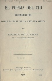 Cover of: El poema del Cid by Eduardo de la Barra Lastarria
