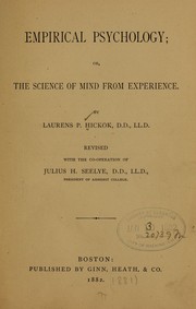 Cover of: Empirical psychology by Laurens Persens Hickok