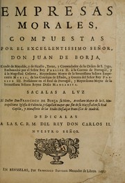 Cover of: Empresas morales by Juan de Borja