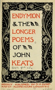 Cover of: Endymion & the longer poems