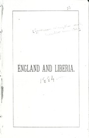 Cover of: England and Liberia
