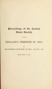 Cover of: England's strength in Asia