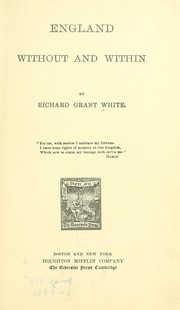 Cover of: England without and within.