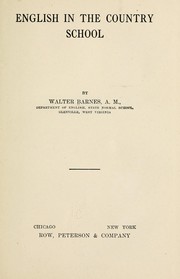 Cover of: English in the country school, by Walter Barnes...